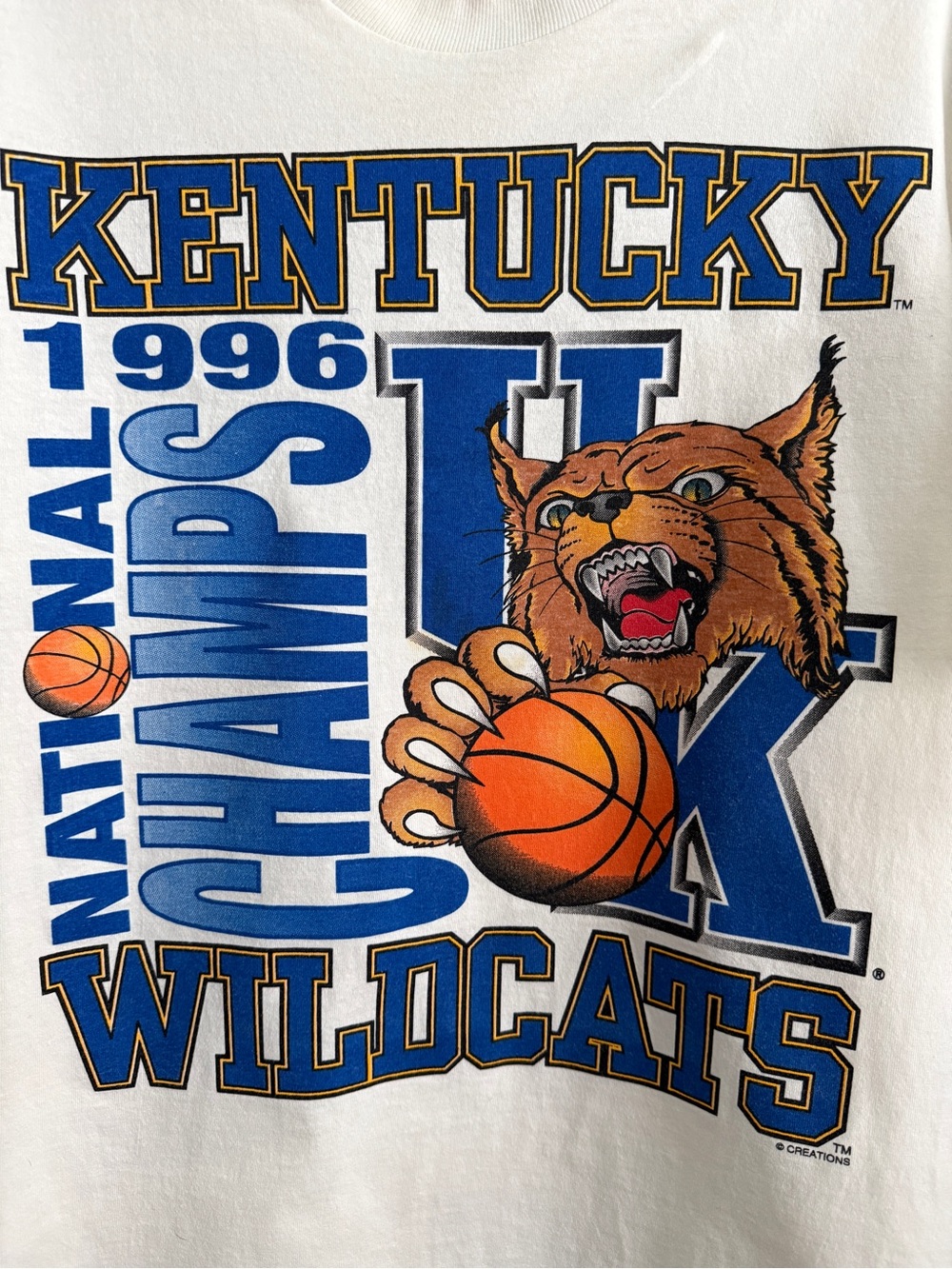 Vintage University Of Kentucky 1996 Basketball National Championship T-Shirt L